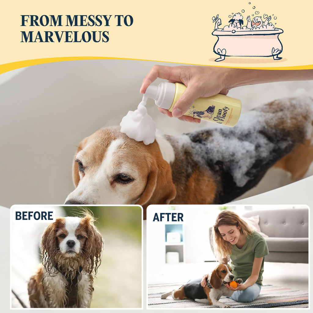 Dry Dog Shampoo with Glove No Rinse Spray Foam V71975