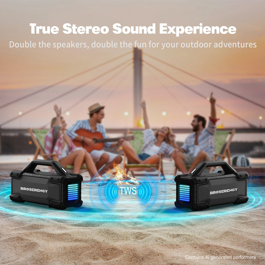 Black Portable Water Resistant Bluetooth Speaker H654
