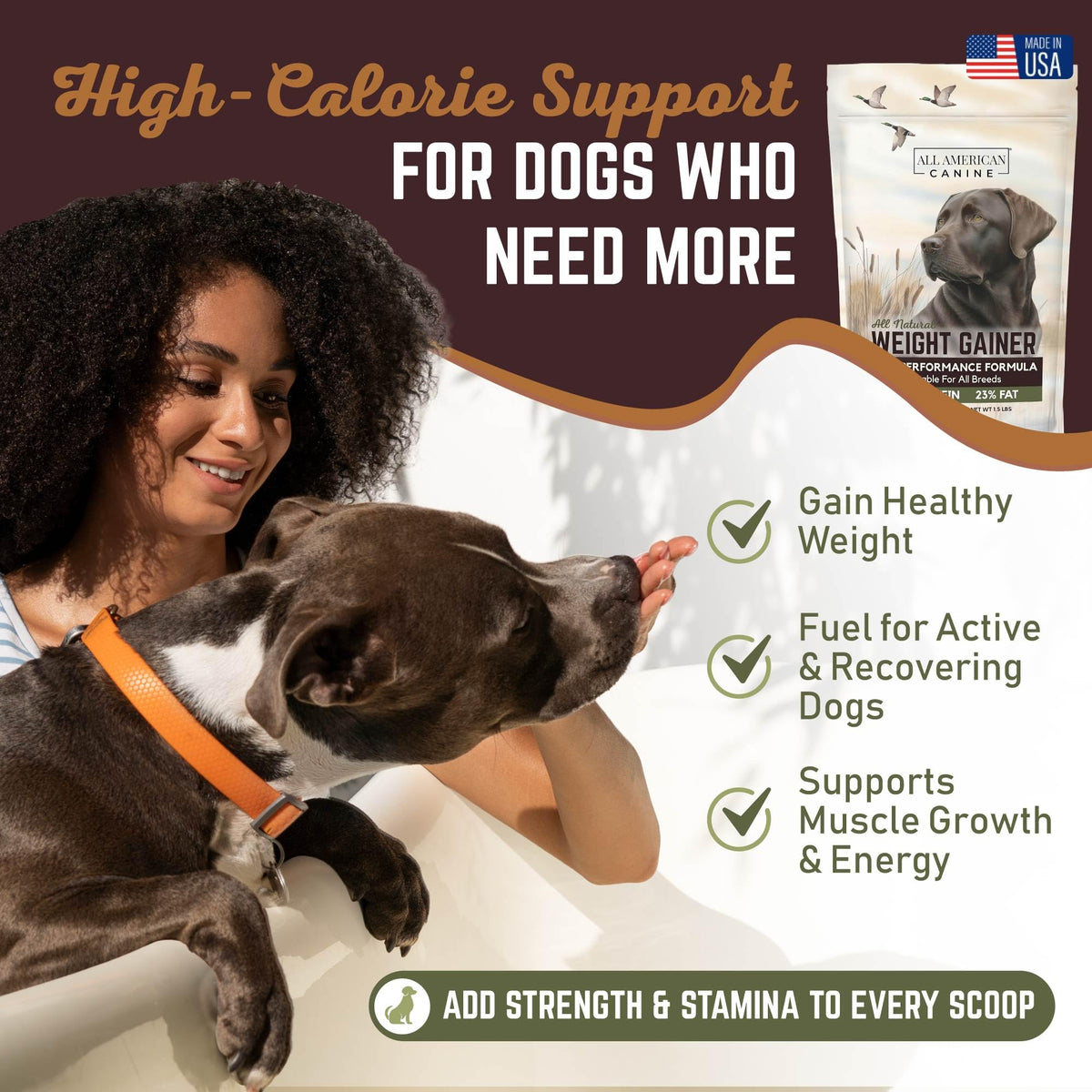 High Calorie Dog Weight Gainer Powder 60 Servings B5049