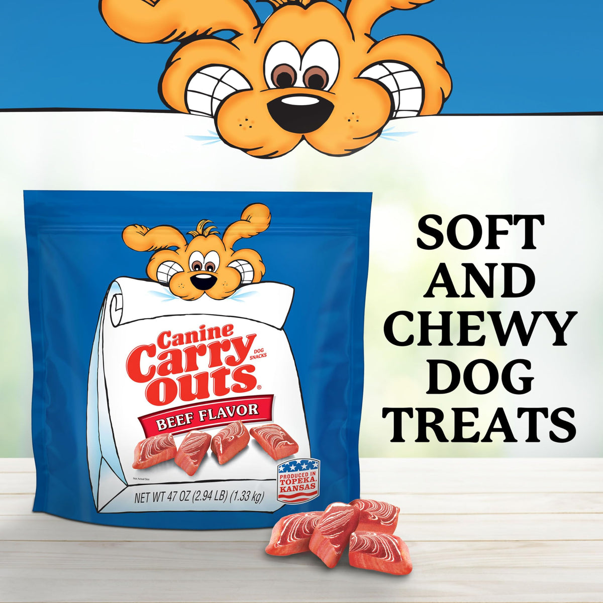 Beef Flavor Dog Treats 47 Ounce Bag T7056