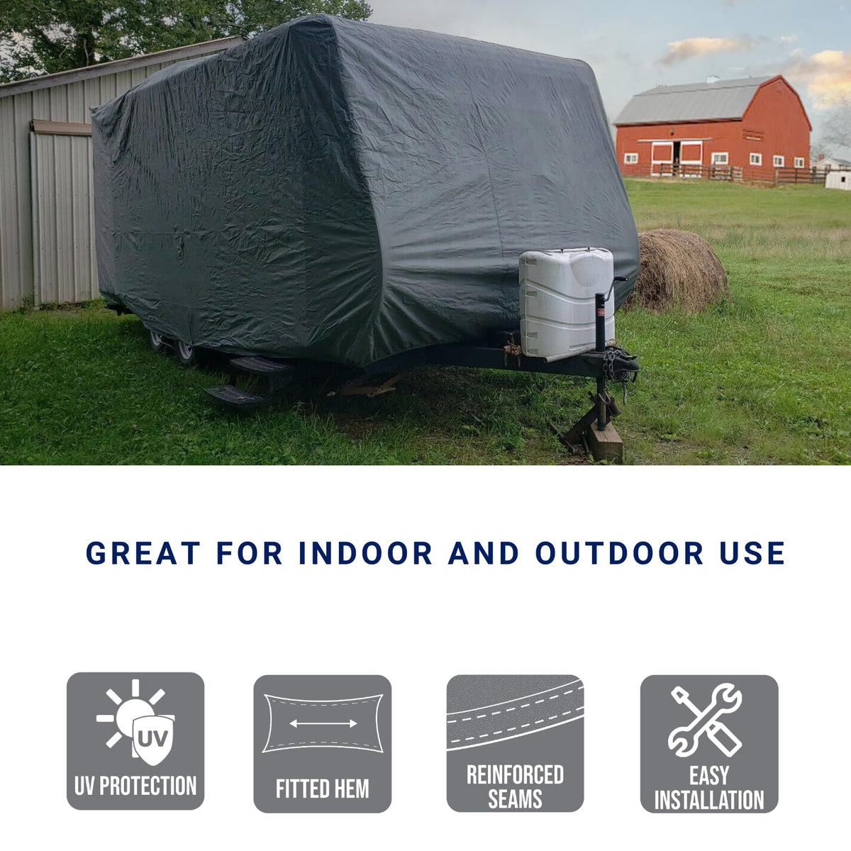Water-Resistant Travel Trailer Cover 18'-20' I4516
