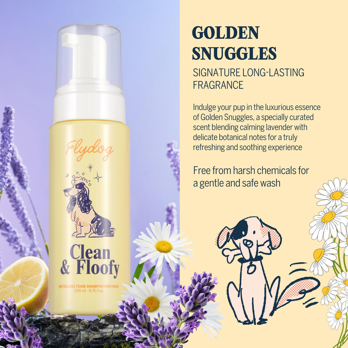 Dry Dog Shampoo with Glove No Rinse Spray Foam V71975
