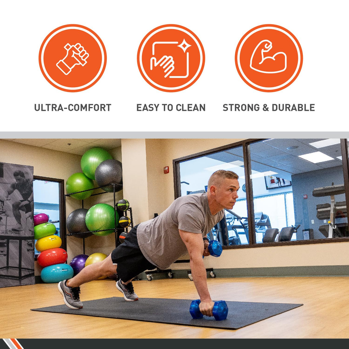 Urethane Aerobic Dumbbells Pair R6108