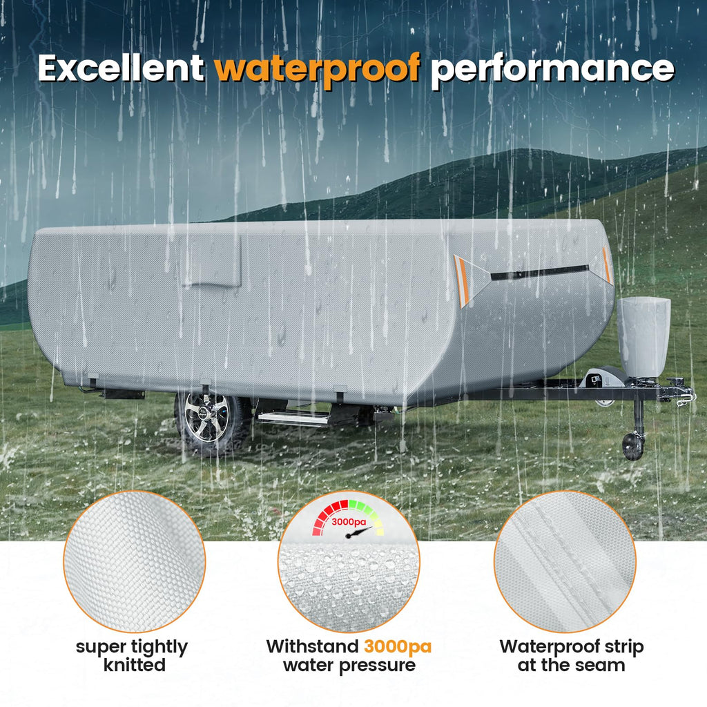7 Layers Ripstop Waterproof Pop Up Camper Cover Fits 14' - 16' Trailers U4264
