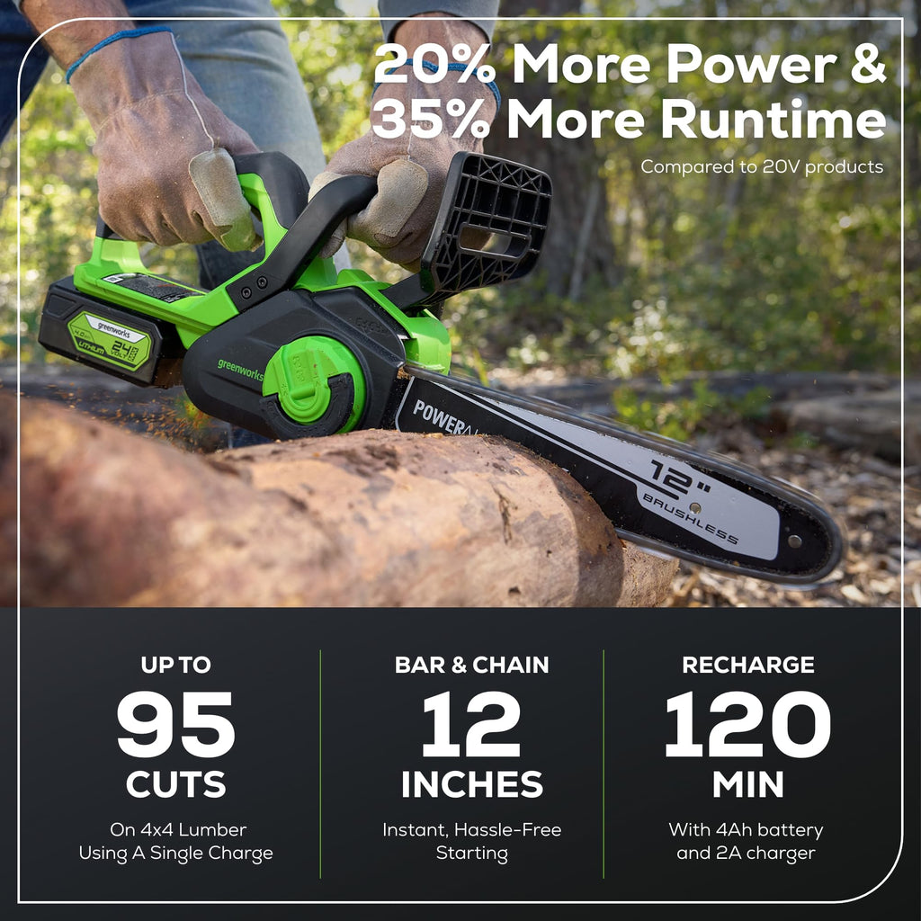 24V 12 in Cordless Electric Chainsaw J494939