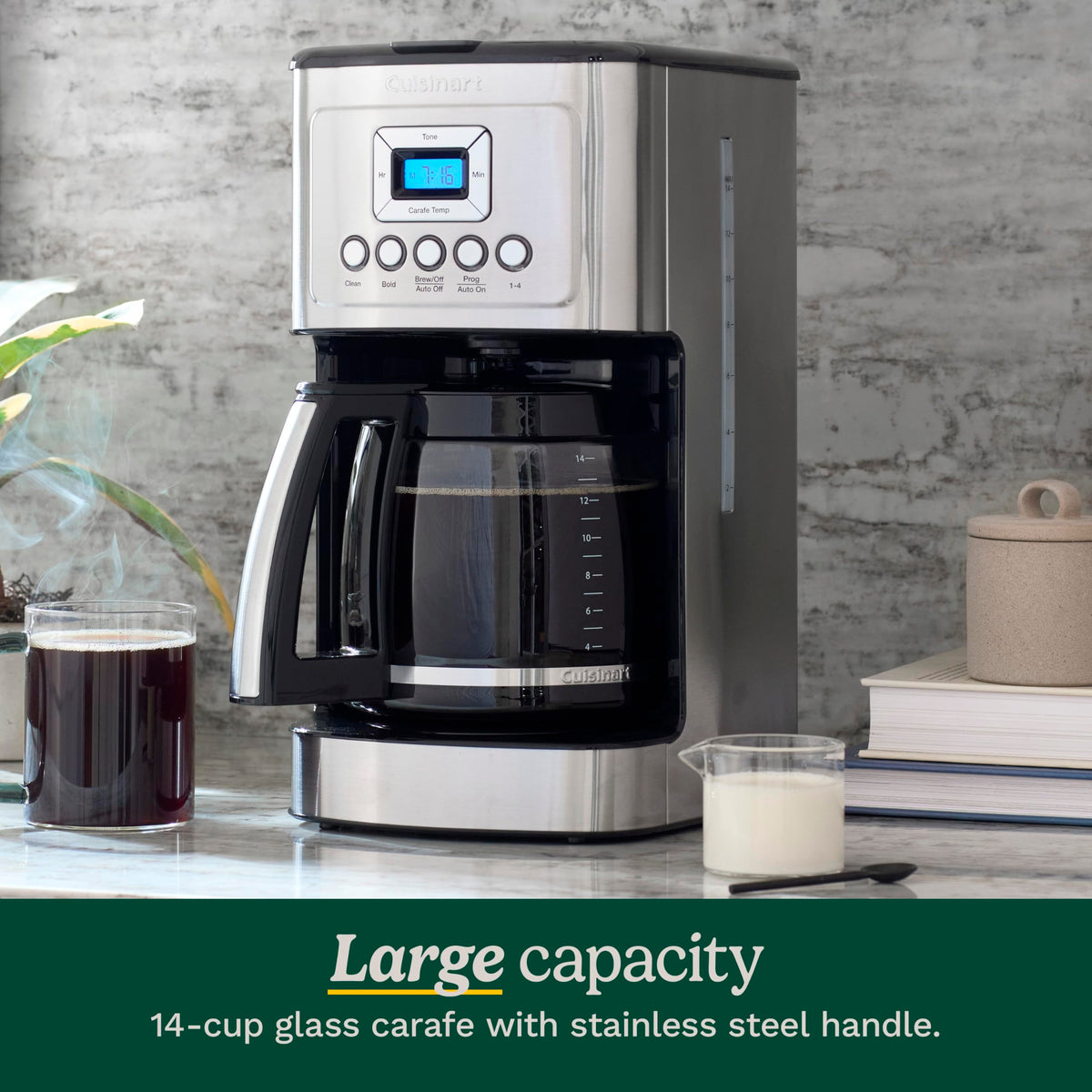Programmable 14-Cup Glass Carafe Coffee Maker H413