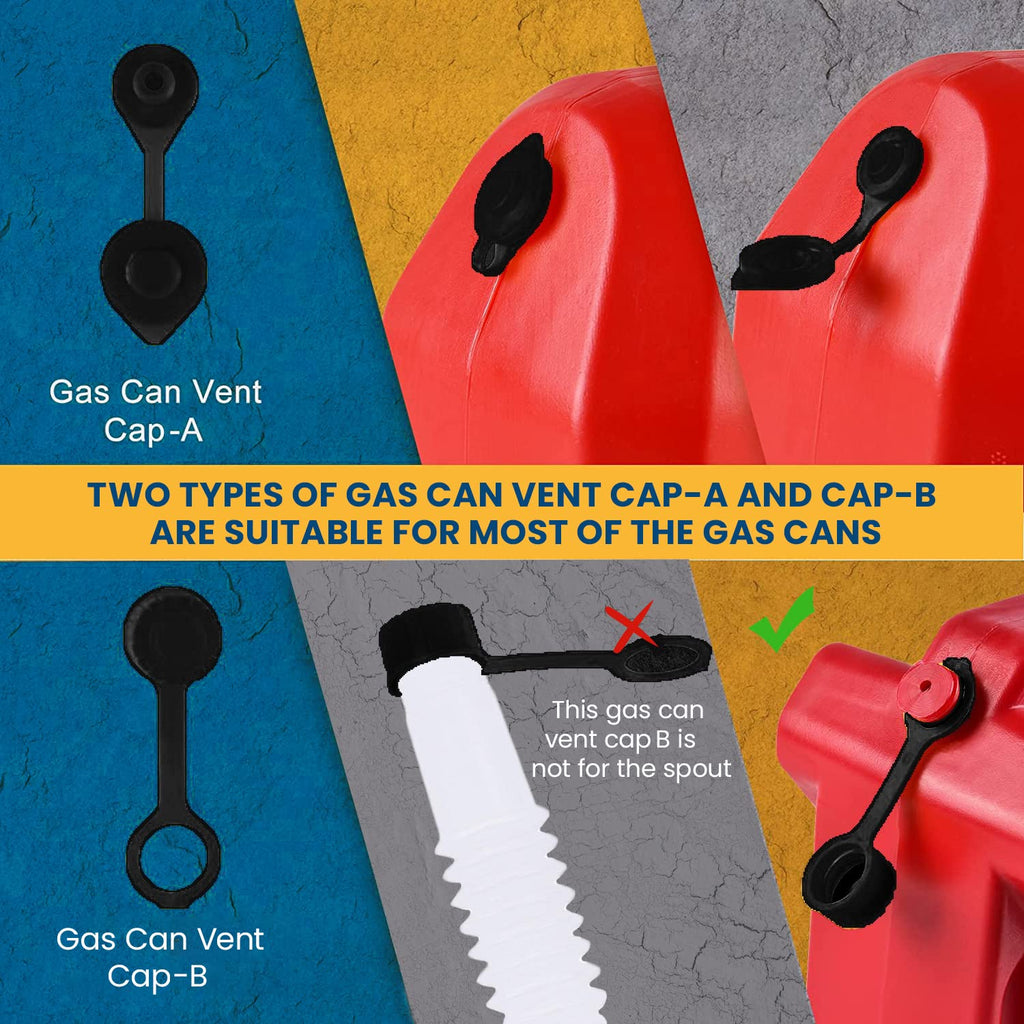 Gas Can Spout Replacement with Gasket, Stopper, Collar Caps and Vent Caps, Pack of 3 B623873
