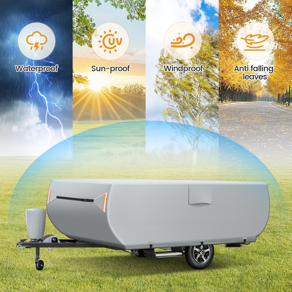 7 Layers Ripstop Waterproof Pop Up Camper Cover Fits 14' - 16' Trailers U4264