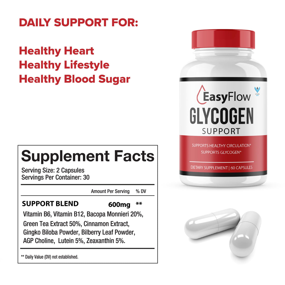120 Capsules Glycogen Support Supplement H705988