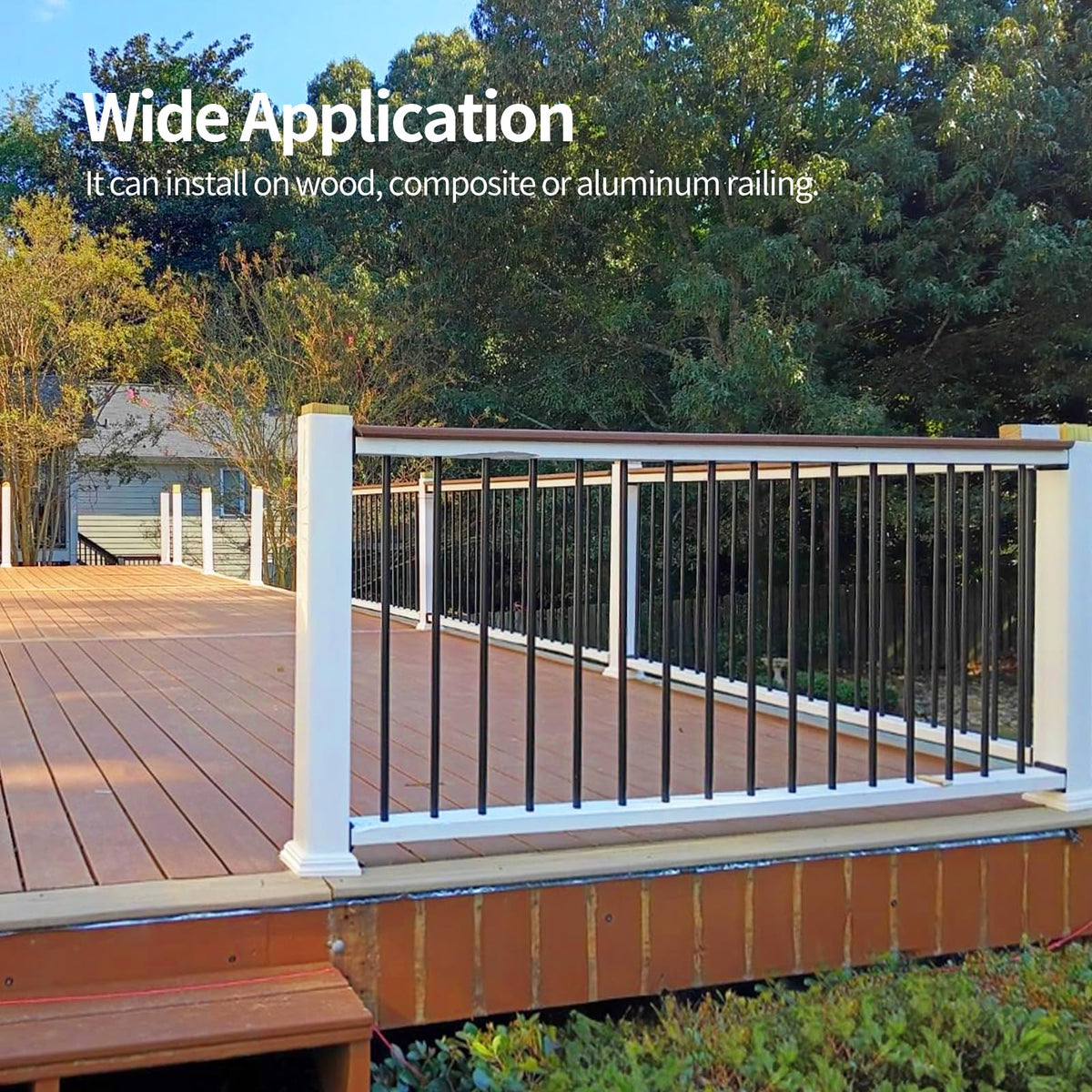 101 Pack 26" x 3/4" Black Round Aluminum Balusters C6969