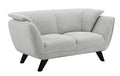 Light Gray Upholstered Loveseat U130169