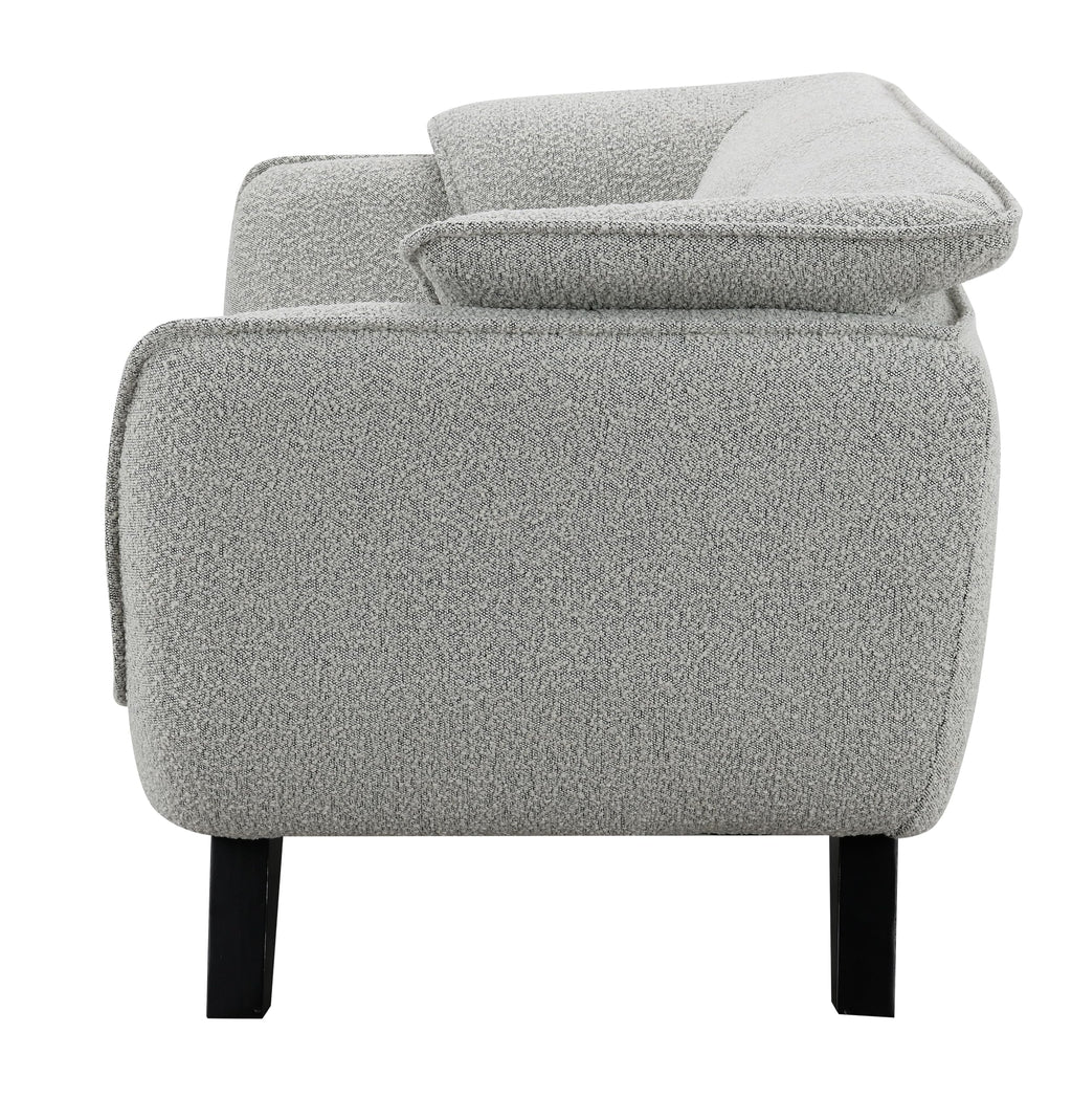 Light Gray Upholstered Loveseat U130169