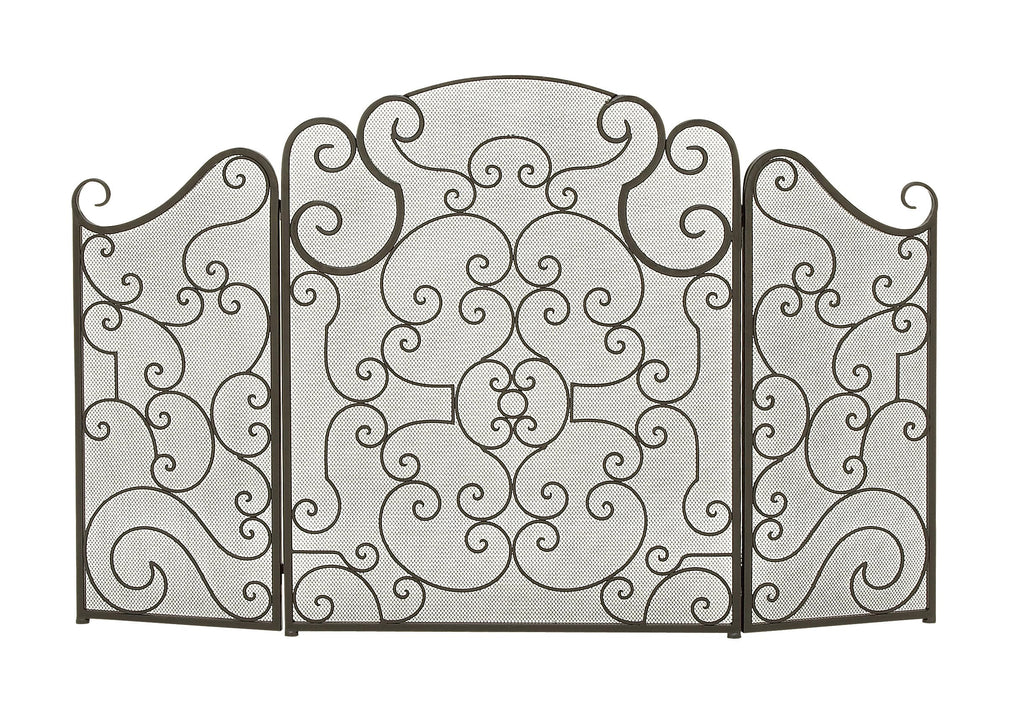Metal 3 Panel Fireplace Screen K9157