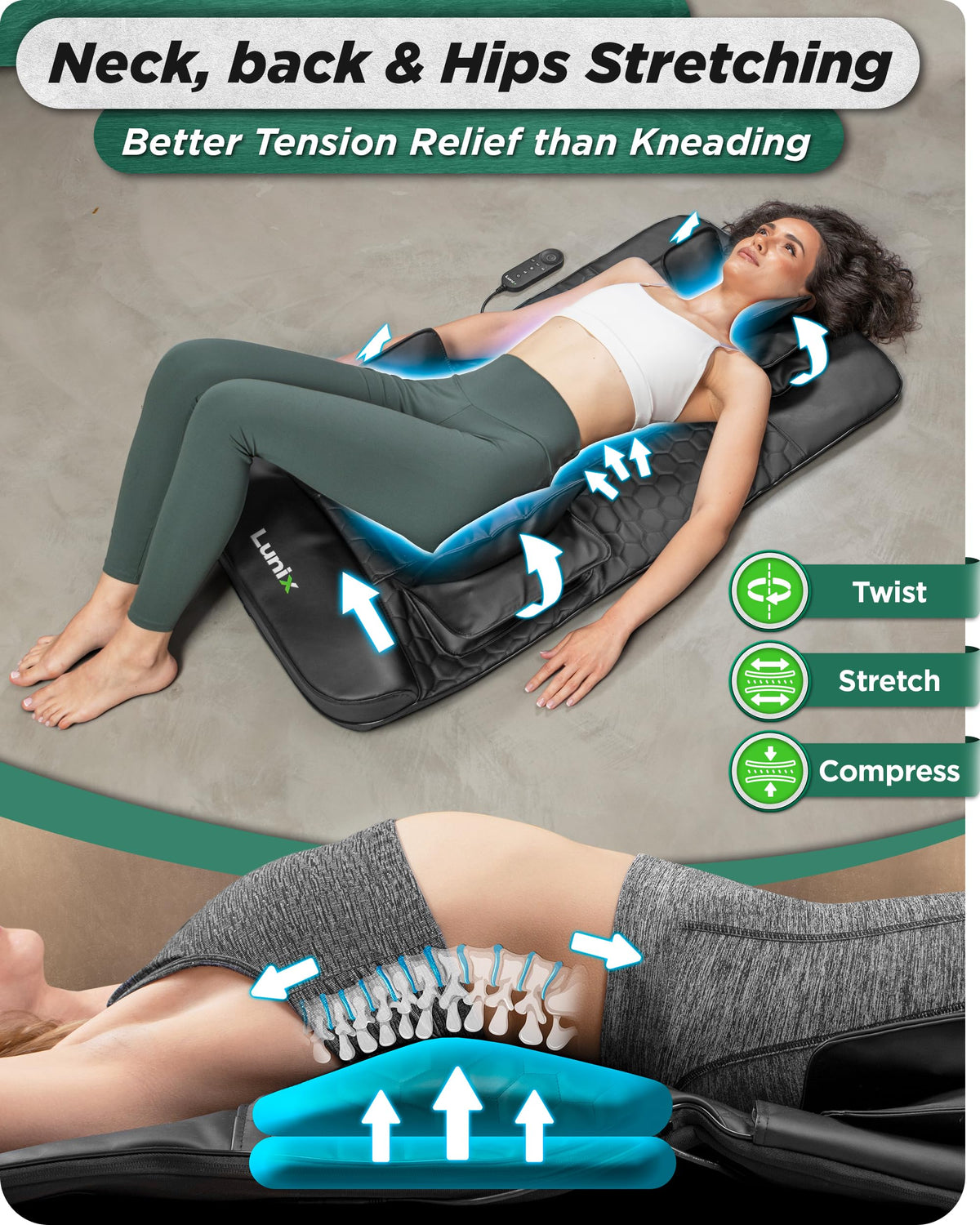 Heated Stretching Mat Massager Q855491